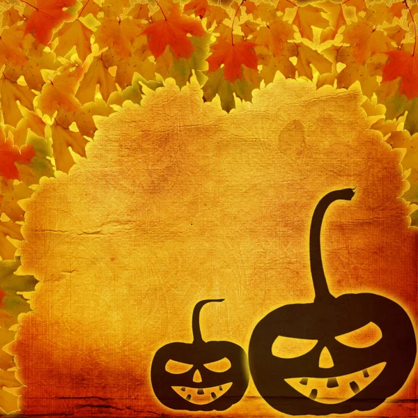 Zucca festiva Halloween Day sullo sfondo di carta astratta w — Foto Stock