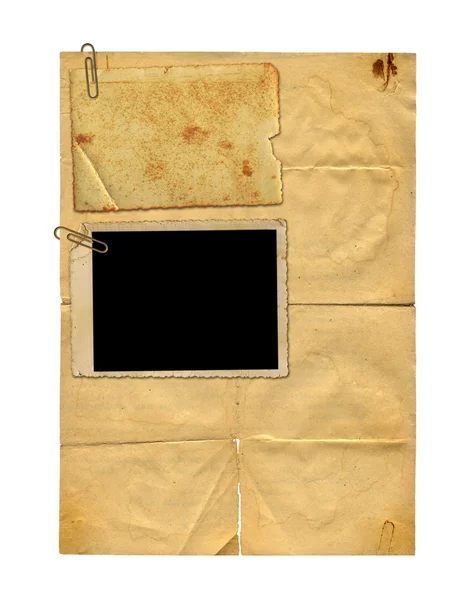 Set alter Archivpapiere und alter Postkarten isoliert auf weißem Grund — Stockfoto