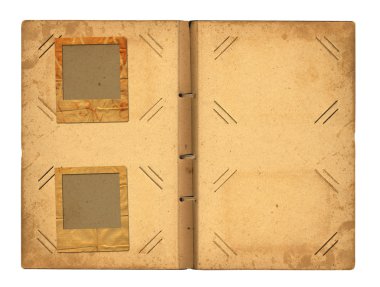 Vintage List için fotoğraf izole beyaz zemin üzerine açık