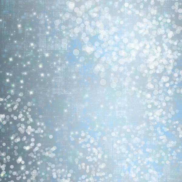 Abstract snowy background with snowflakes, stars and fun confett — Stock Photo, Image