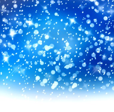 karlı Noel arka plan mavi ve beyaz yıldız