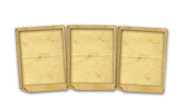 Старий старовинний папір з гранжевими рамками для фотографій — стокове фото