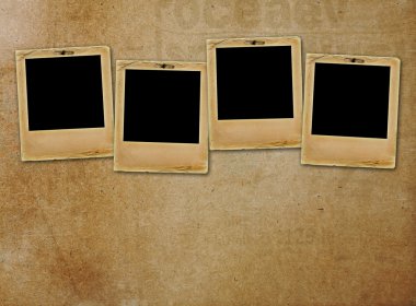 Eski kağıt slaytlarda fotoğraflar için paslı arka plan 