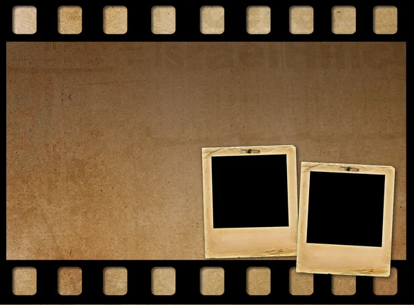 Vecchie diapositive di carta per foto su sfondo astratto arrugginito — Foto Stock