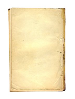 Eski antik buruşuk kağıt beyaz arka plan üzerinde izole