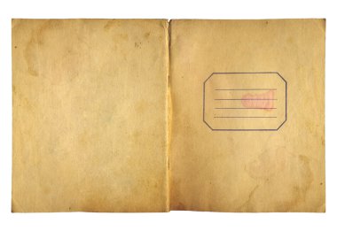 Kapağı açın yazma-kitap Isola üzerinde kayıt için metal Klipsli