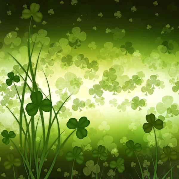 St. Patrick's Day gratulationskort på grön bakgrund — Stockfoto