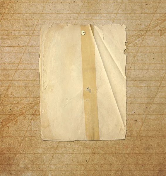 古代の紙の背景に古いグランジ フレーム — ストック写真