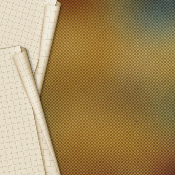 Bladen school notebookpapier op de abstracte achtergrond — Stockfoto