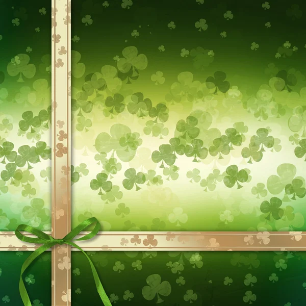 St. Patrick's Day greeting card  on the green background — Stock Photo, Image