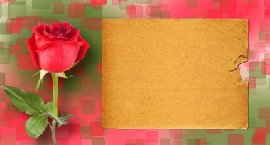 Grunge Antik Kağıt scrapbooking stilinde th güllerinin ile kullanılan