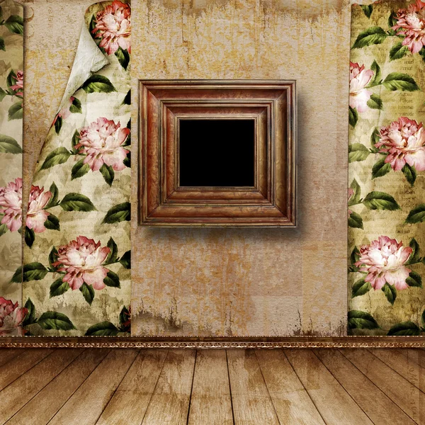 Interior of the old room with the former remains of luxury — Stock Photo, Image