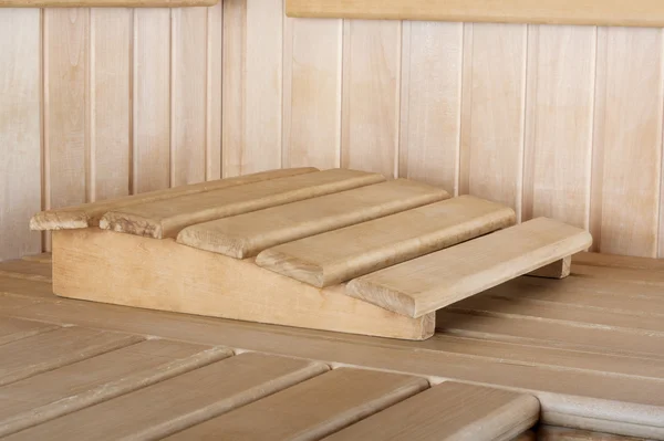 Interior sauna tradicional de madera para la relajación y la salud —  Fotos de Stock