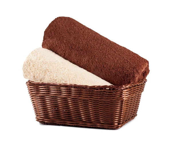 Stack of clean fresh towels — Stock Photo, Image