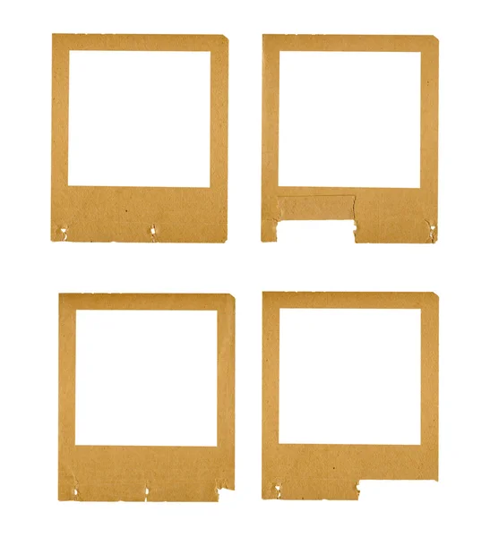 Set of old paper slides on isolated background — Stock Photo, Image