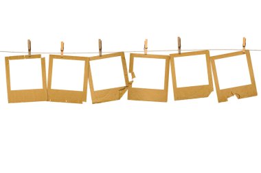 eski photoframes satır asılı  