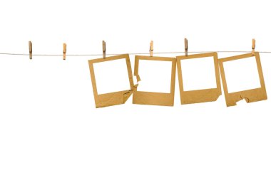 eski photoframes satır asılı  