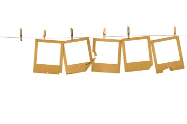 eski photoframes satır asılı  