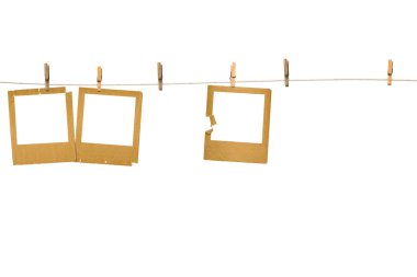 eski photoframes satır asılı  