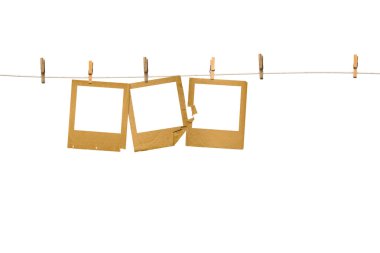 eski photoframes satır asılı  