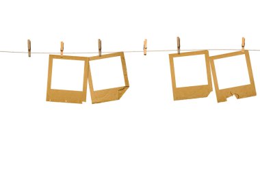 eski photoframes satır asılı  