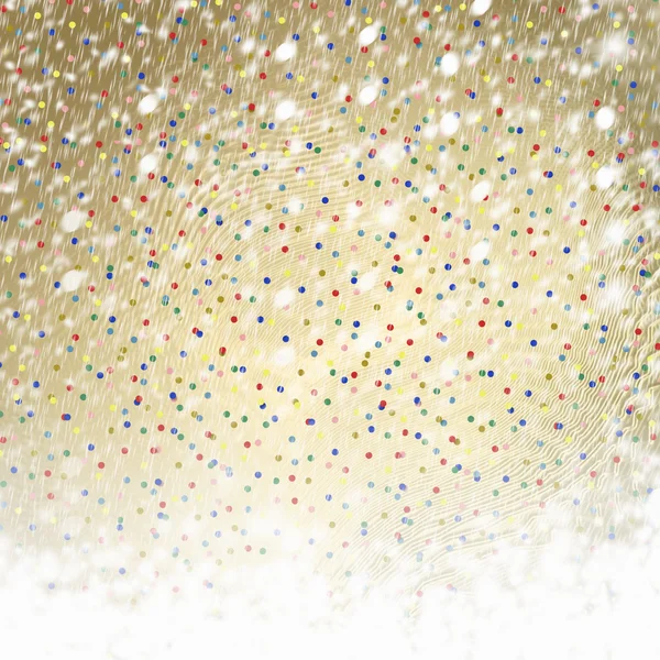 色とりどりの紙吹雪と抽象的な金の紙の背景 — ストック写真