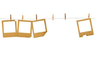 eski photoframes satır asılı  