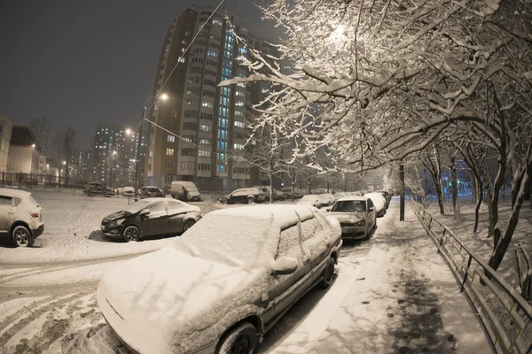 都市の冬の夜 — ストック写真