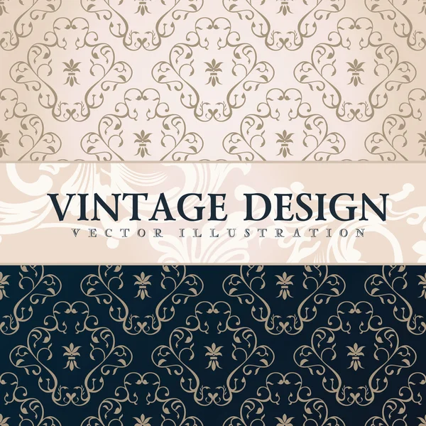 Vector vintage tapeter. Presentpapper. Floral bakgrund — Stock vektor