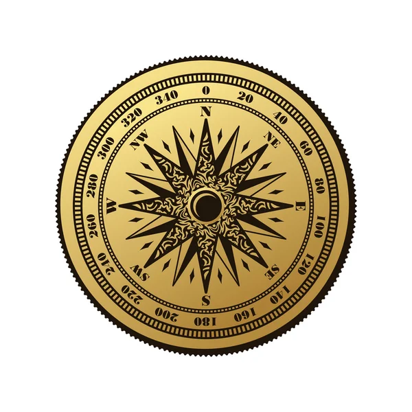 Vintage kompass Wind Rose symbol — Stock vektor