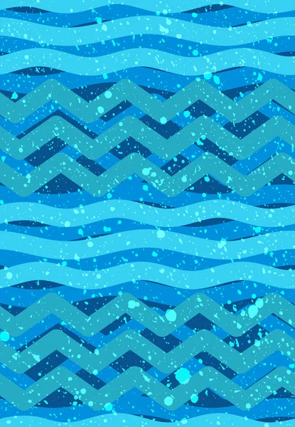Ondes abstraites motifs sans couture - Thème de la mer nautique — Image vectorielle