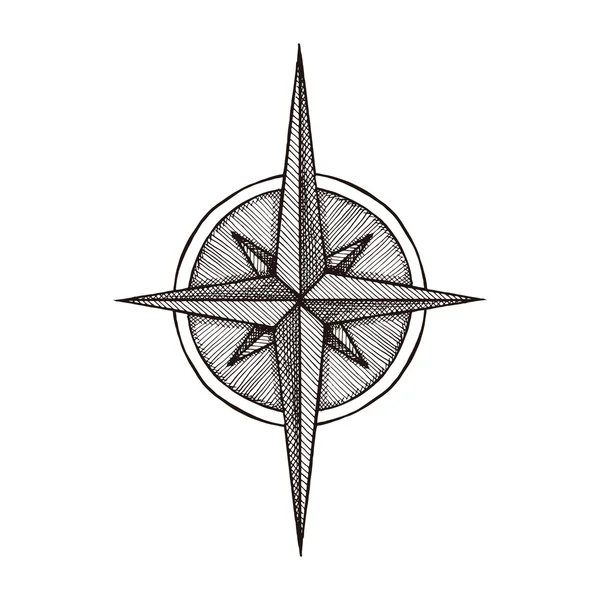 Символ розы компаса — стоковый вектор