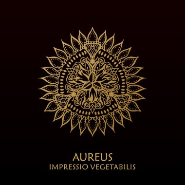 Yuvarlak kaligrafi amblemi. Kafe vektör çiçek simgesi