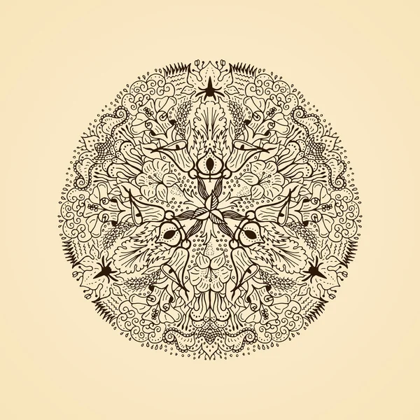 Yuvarlak kaligrafi amblemi. Kafe vektör çiçek simgesi