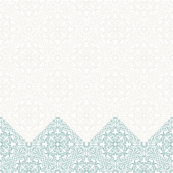 Seamless border vector ornate in Eastern style — Stock Vector