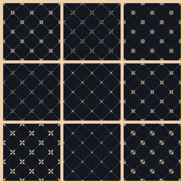 Conjunto de patrón sin costura vectorial con adorno de arte para el diseño — Archivo Imágenes Vectoriales
