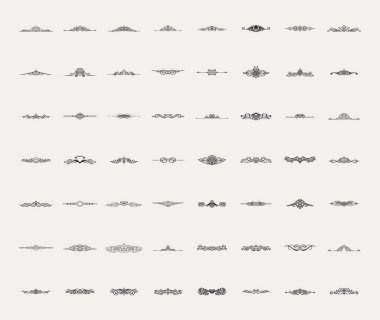 Vintage kenarlıkları ve Sayfa Bölme Vektörü kümesi