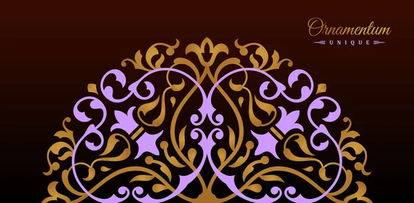 Design décoratif de luxe vintage de mandala doré. Fond vectoriel pour carte de vœux — Image vectorielle