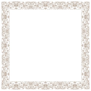 Vintage dekoratif çerçeve. illüstrasyon izole-beyaz