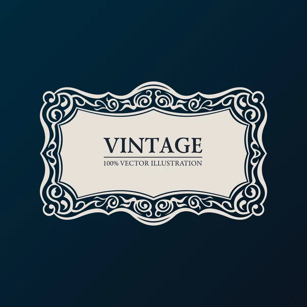 Címke vektor keretében. Vintage banner dekor — Stock Vector