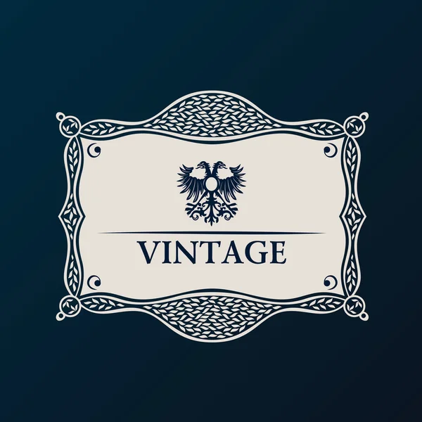 Ετικέτα πλαισίου του φορέα. vintage ετικέτα διακόσμηση — Διανυσματικό Αρχείο
