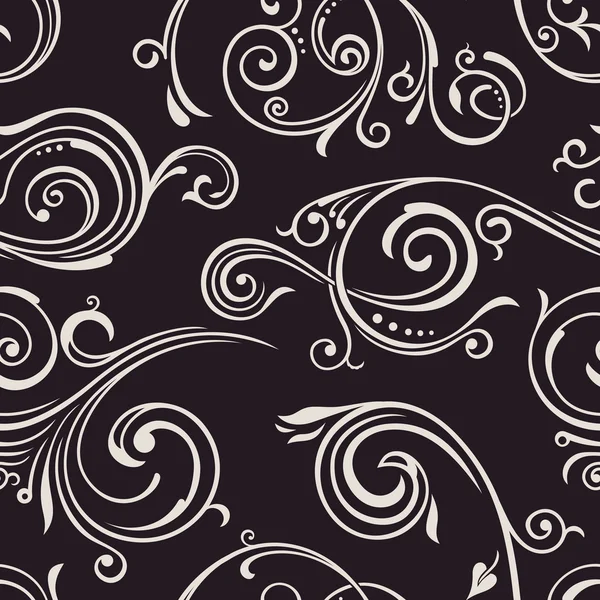 Seamless vector curves wallpaper. Vintage background pattern orn — Stock Vector