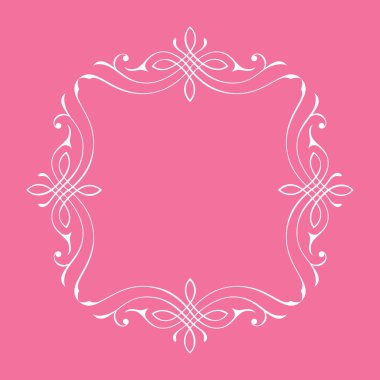 Kaligrafi çerçeve ve sayfa dekorasyon. Vektör çizim bord