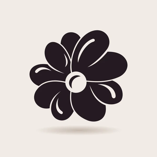 Logo de flor. Emblema de signo vectorial — Vector de stock
