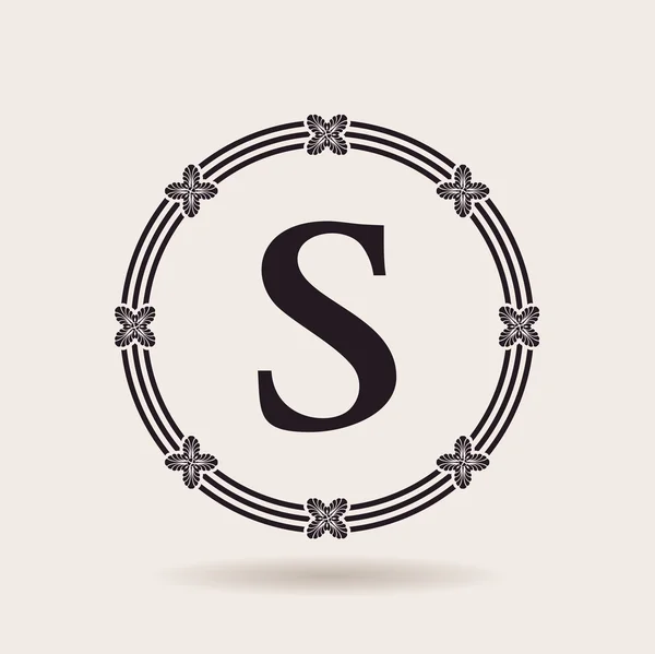 Vektor Rahmen Design Emblem. Vintage-Etiketten und Abzeichen für Logo — Stockvektor