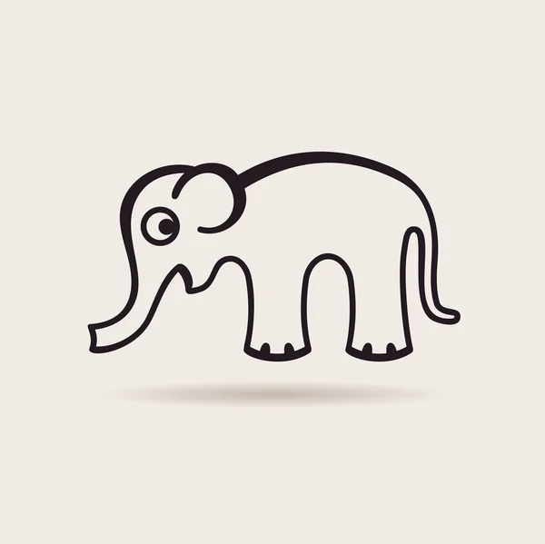 Icône d'éléphant. emblème vectoriel — Image vectorielle