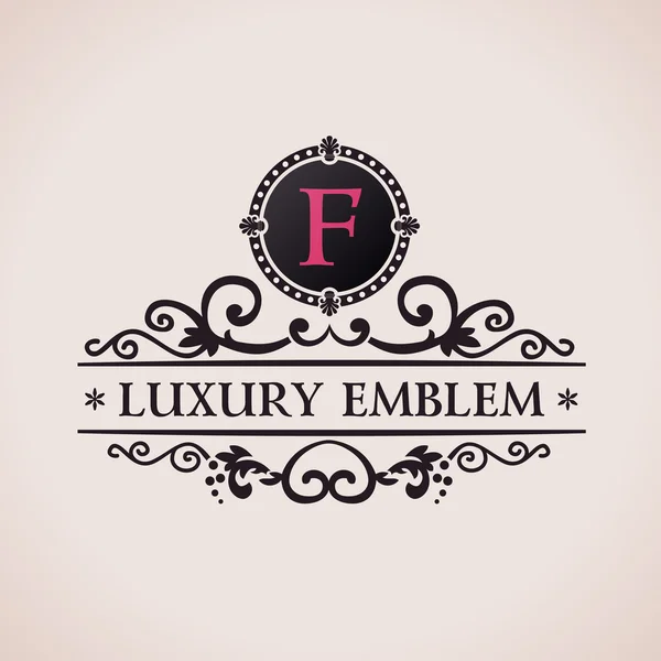 Luxury logo. Calligraphic pattern elegant decor elements. Vintage — Stock Vector