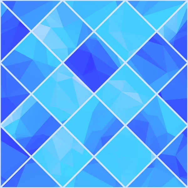 Geometrische mosaik blauwe achtergrond — Stockvector