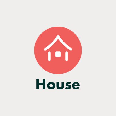 Simge ev. Soyut siluet vektör