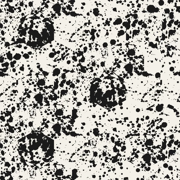 Векторный бесшовный шаблон. Абстрактный гранж фон с черными мазками кисти — стоковый вектор